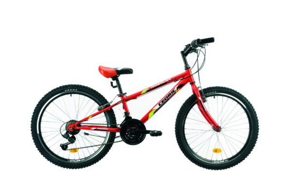 MTB Cedric zwart rood 18 speed