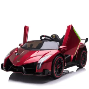 Lamborghini Veneno 12V 2 Persoons Kinderauto Metallic Rood