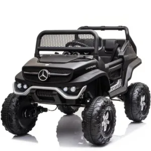 Mercedes Unimog 12V kinderauto Zwart
