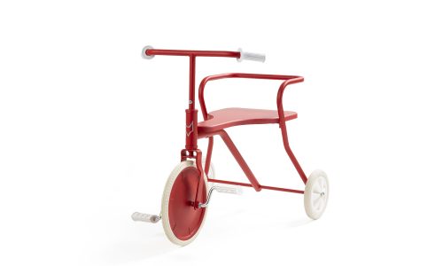 Classic Driewieler Foxrider Red met houten zitting
