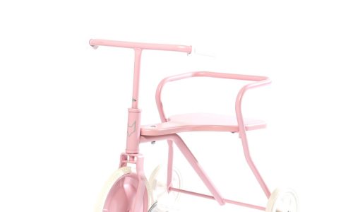 Classic Driewieler Foxrider  roze met houten zitting